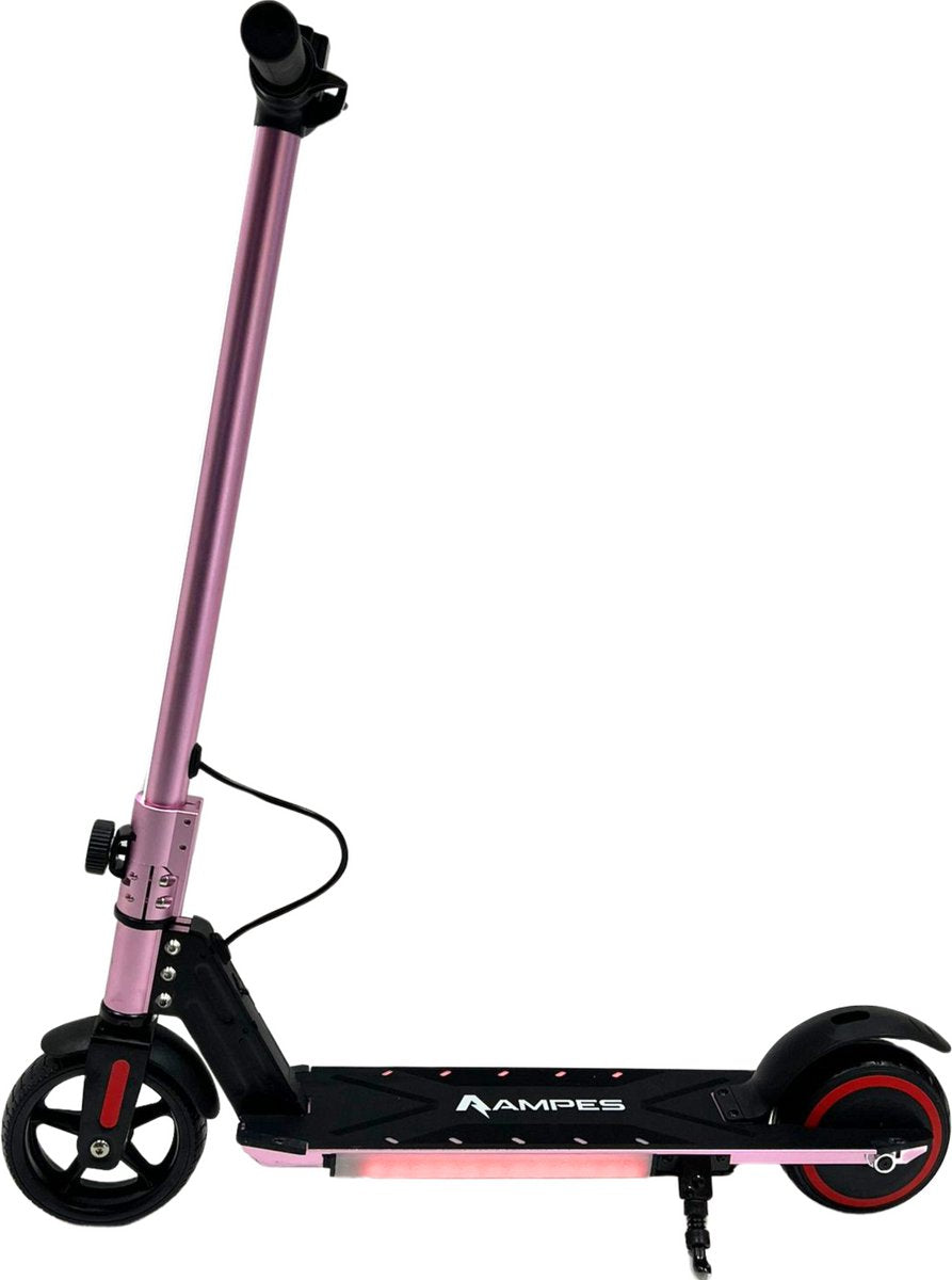 Ampes Elektrische Kinderstep Roze - elektrisch, veilige snelheid voor kinderen