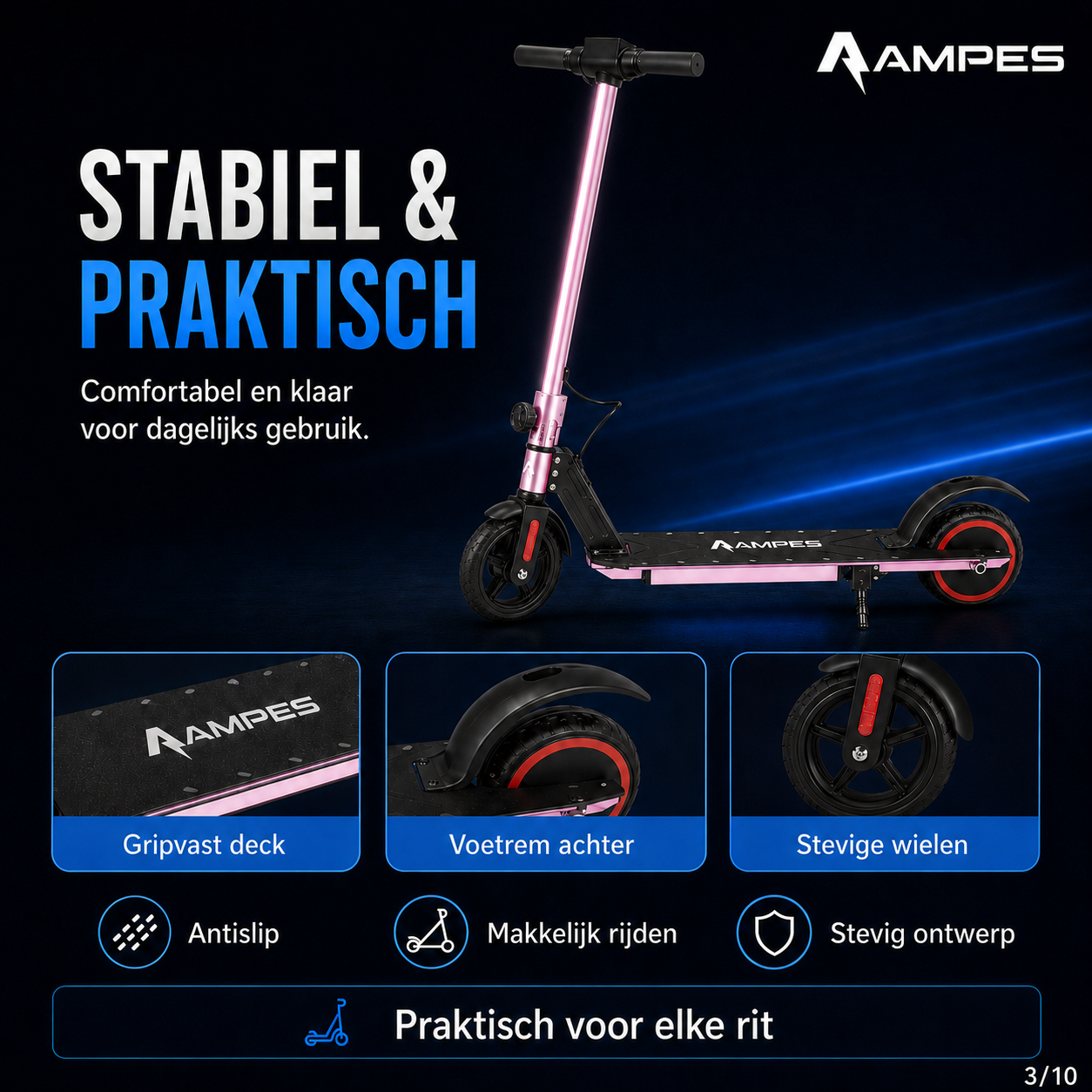 Elektrische Kinderstep - Roze