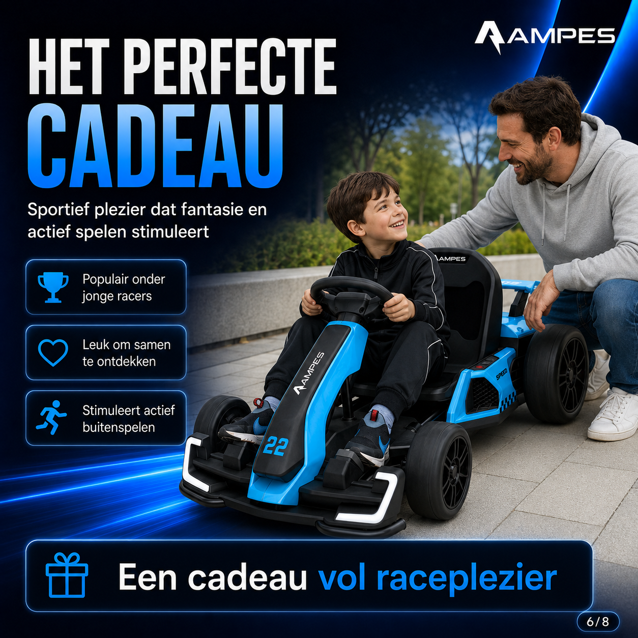Ampes Elektrische Go Karts - Blauw