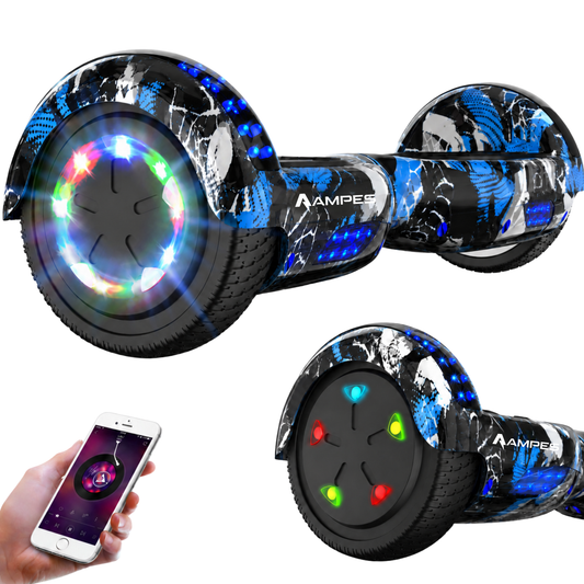 Ampes Hoverboard - Graffiti Blauw