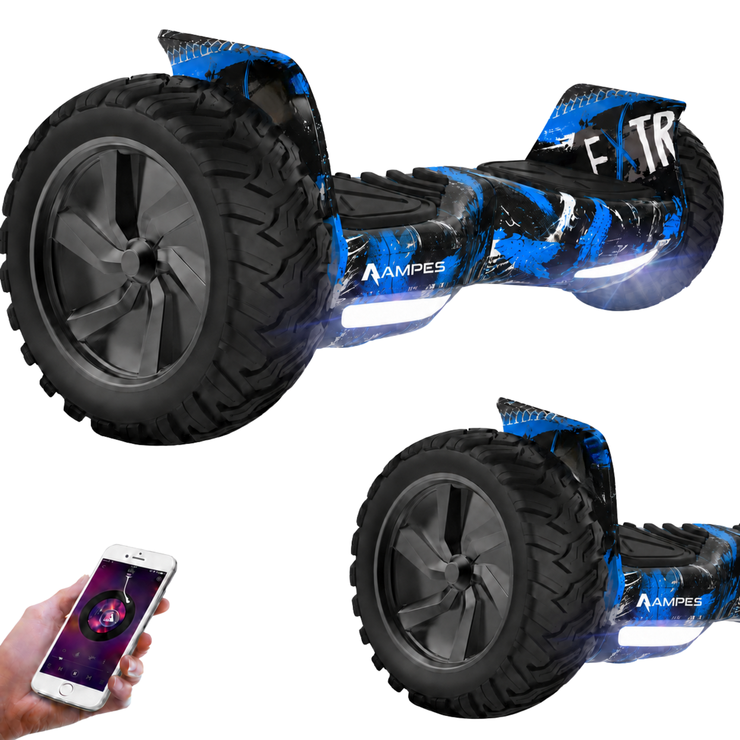 Ampes Off Road Hoverboard - Graffiti Blauw