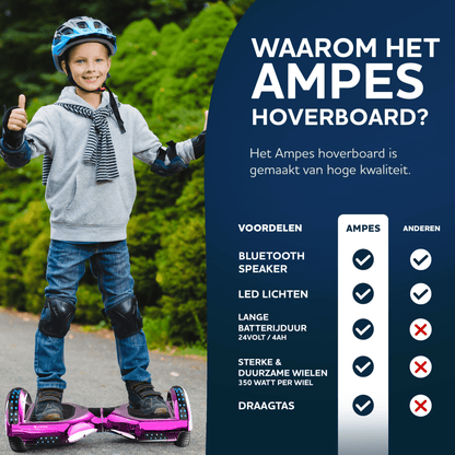 Ampes Hoverboard - Roze hoverboard 6,5 inch waarom het ampes hoverboard