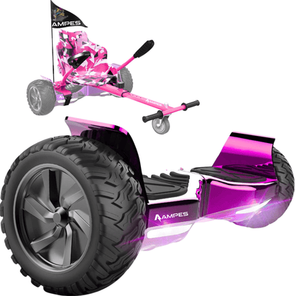 Ampes Off Road Hoverboard - Chroom Roze + Hoverkart Roze