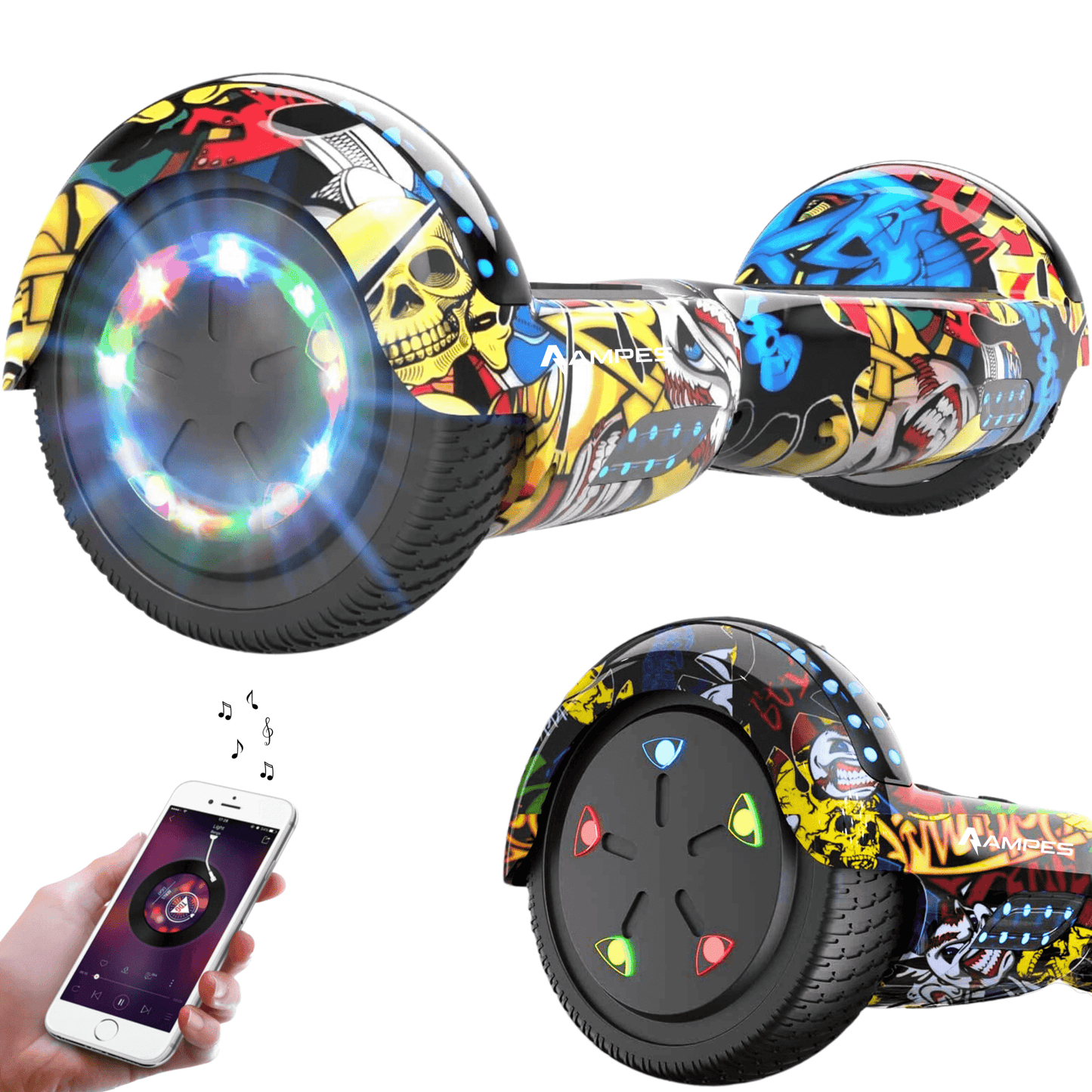 Ampes Hoverboard - Chroom Roze