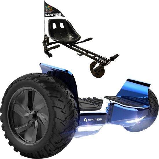 Ampes Off Road Hoverboard Blauw 8,5 inch met Hoverkart met Vering Zwart